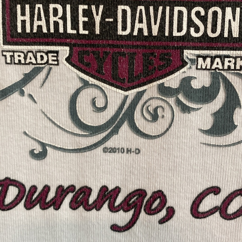 SOLD❣️❣️Y2K Grunge White Harley Davidson Shirt✨ - Picture 9 of 9